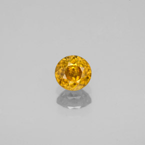 Esfena ouro natural 0,51ct, corte redondo, VS-SI