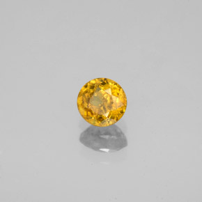 Esfena ouro natural 0,51ct, corte redondo, VS-SI