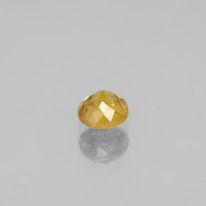 Esfena ouro natural 0,51ct, corte redondo, VS-SI