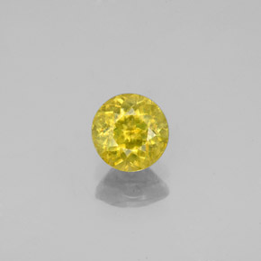 Esfena verde natural 0,80ct, corte redondo, SI