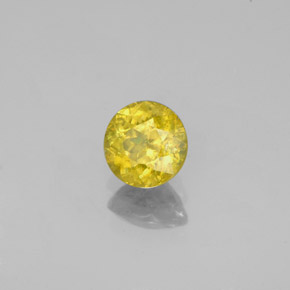 Esfena verde natural 0,80ct, corte redondo, SI