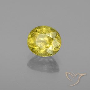Esfena Amarelo cibernético Natural 1.23ct, oval, SI