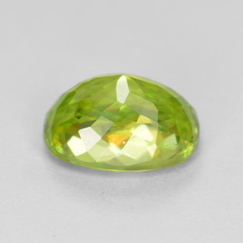 Esfena amarelo natural 1,97ct, corte oval, SI