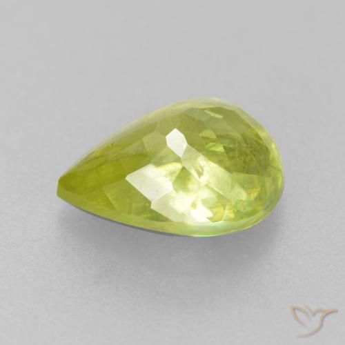 Esfena Limão amarelo Natural 1.49ct, Formato de pêra, SI
