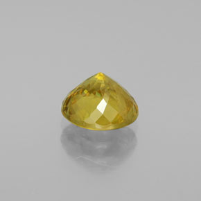 Esfena ouro natural 1,41ct, corte redondo, SI
