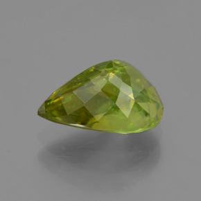 Esfena Verde Dourado Natural 1.90ct, Formato de pêra, VS