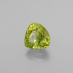 Esfena verde natural 2,37ct, formato de pêra, VS-SI