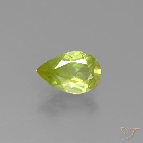 1.25ct Natural Luz amarela Esfena, Formato de pêra, VS-SI