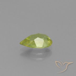 Esfena Luz amarela Natural 1.25ct, Formato de pêra, VS-SI