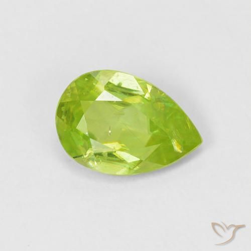 Esfena Verde claro Natural 0.67ct, Formato de pêra, VS-SI