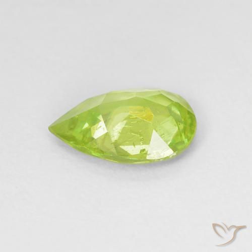 Esfena Verde claro Natural 0.67ct, Formato de pêra, VS-SI