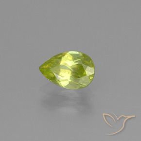Esfena Limão amarelo Natural 0.84ct, Formato de pêra, VS