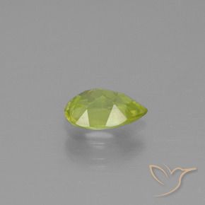 Esfena Limão amarelo Natural 0.84ct, Formato de pêra, VS