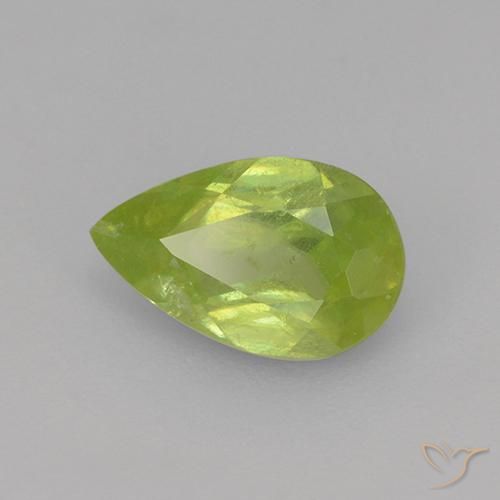 Esfena Luz amarela Natural 0.75ct, Formato de pêra, VS-SI