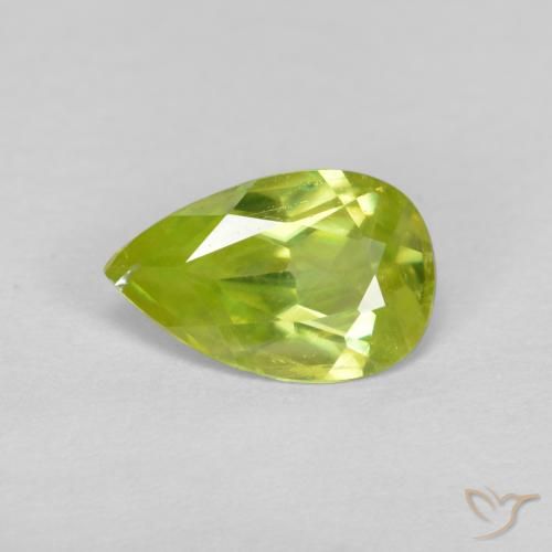 0.82ct Natural Luz amarela Esfena, Formato de pêra, VS