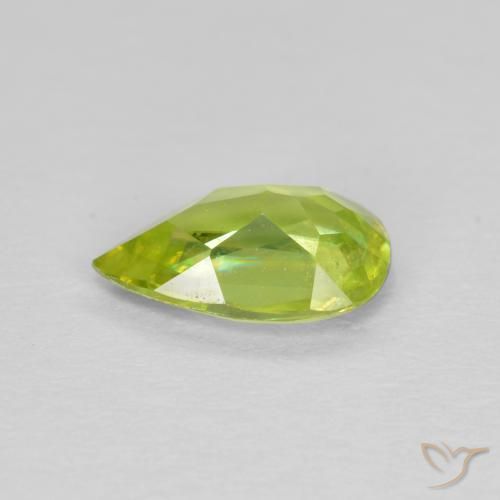 Esfena Luz amarela Natural 0.82ct, Formato de pêra, VS