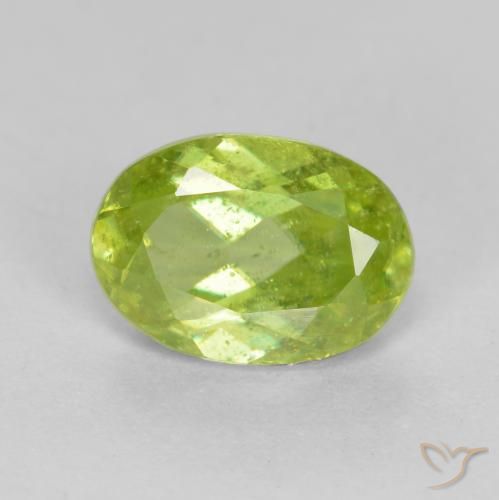 1.12ct Natural Verde claro Esfena, oval, SI