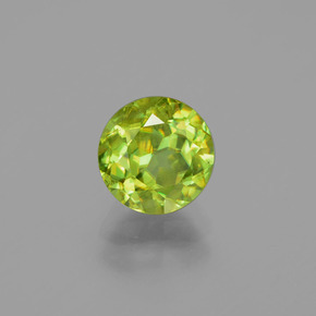 Esfena Verde Dourado Natural 1.84ct, Corte Redondo, SI