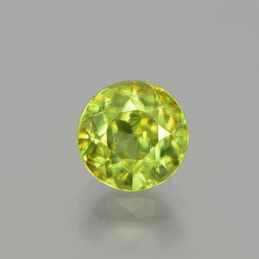 Esfena verde natural 1,20ct, corte redondo, SI