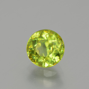 Esfena verde natural 1,20ct, corte redondo, SI