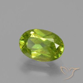 Esfena Verde claro Natural 1.30ct, Corte Oval, SI