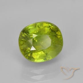 Esfena Verde claro Natural 3.07ct, oval, VS-SI