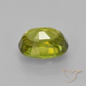 Esfena Verde Floresta Quente Natural 3.03ct, oval, VS-SI