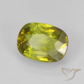 Esfena verde natural 2,70ct, corte oval, VS