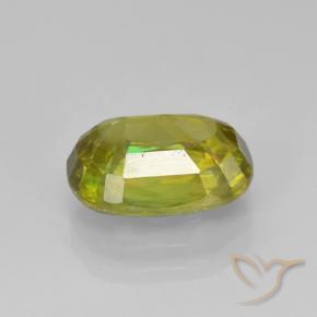 Esfena verde natural 2,70ct, corte oval, VS