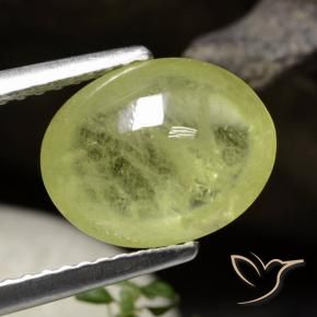 Esfena amarelo médio Natural 3.41ct, oval, Translúcido