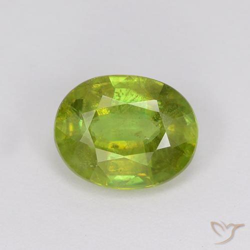 1.23ct Natural Verde claro Esfena, oval, VS-SI