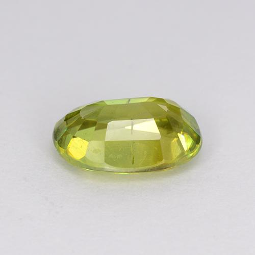 Esfena verde natural 1,14ct, corte oval, VS