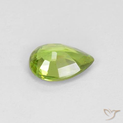 Esfena Verde claro Natural 0.73ct, Formato de pêra, VS
