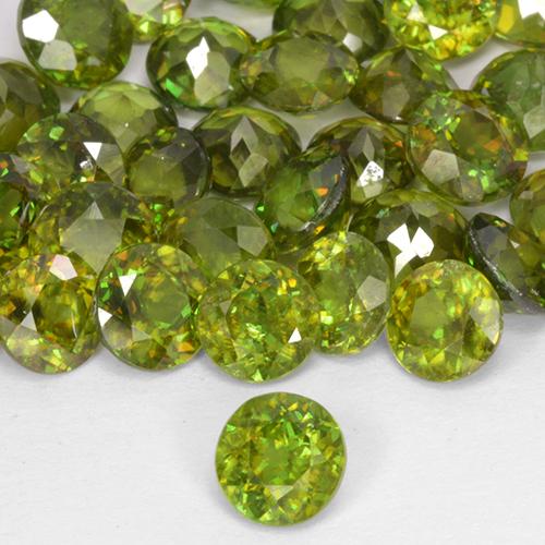 Esfena Verde floresta Natural 0.45ct, Redondo, VS