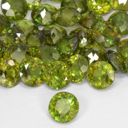 Esfena Verde floresta Natural 0.45ct, Redondo, VS