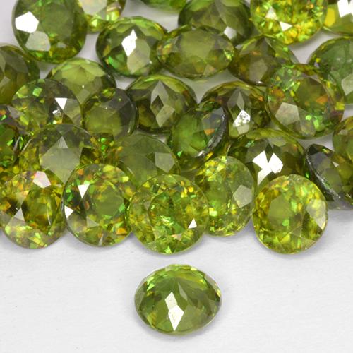 Esfena Verde floresta Natural 0.45ct, Redondo, VS