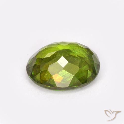 Esfena Verde floresta Natural 0.92ct, oval, VS-SI