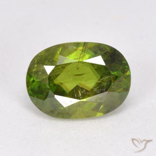 1.27ct Natural Verde médio-escuro Esfena, oval, VS-SI