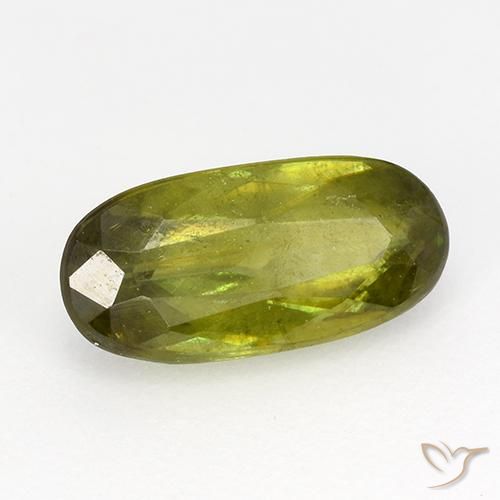 Esfena verde escuro Natural 0.95ct, oval, VS-SI