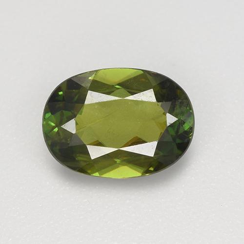 Esfena verde natural 1,07ct, corte oval, VVS-VS