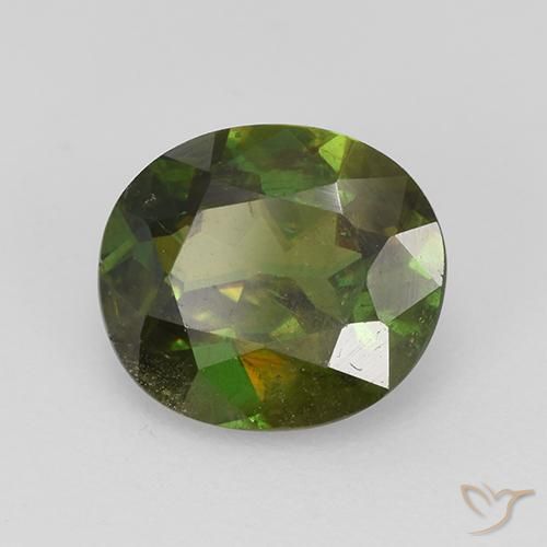 Esfena Verde médio Natural 1.73ct, oval, VS-SI