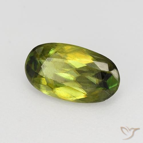 Esfena Verde médio Natural 0.71ct, oval, VS-SI