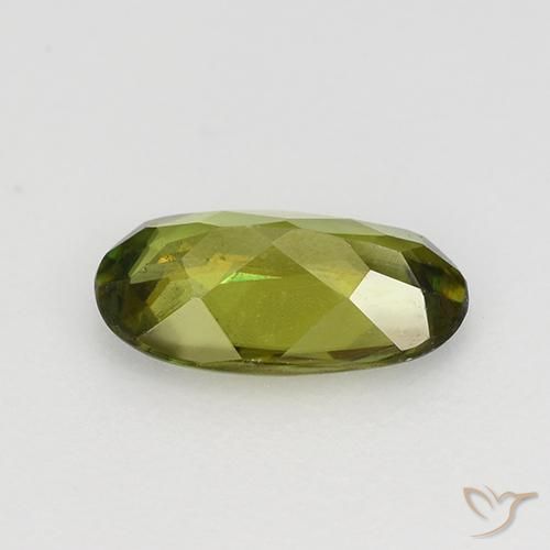 Esfena Verde médio Natural 0.71ct, oval, VS-SI
