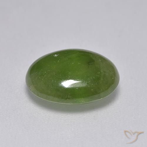 Esfena verde vivo Natural 3.56ct, oval, Translúcido