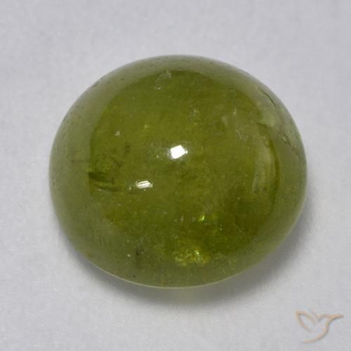 3.24ct Natural Verde floresta Esfena, Redondo, Translúcido