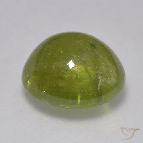 Esfena Verde floresta Natural 3.24ct, Redondo, Translúcido