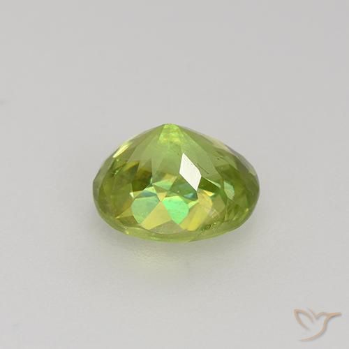 Esfena Amarelo Limão Brilhante Natural 1.22ct, oval, VS-SI