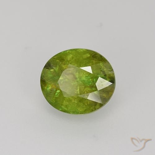Esfena Verde floresta Natural 1.19ct, oval, VS-SI