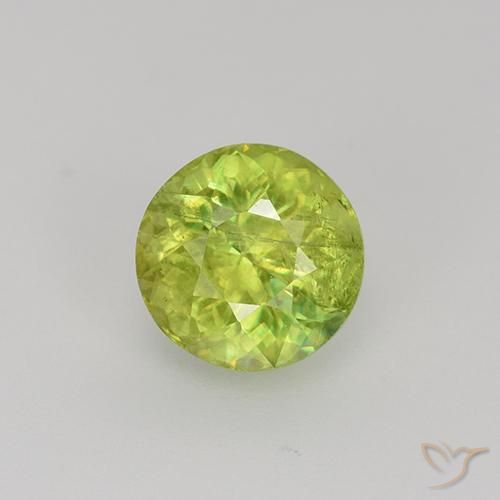 1.19ct Natural Luz amarela Esfena, Redondo, VS-SI