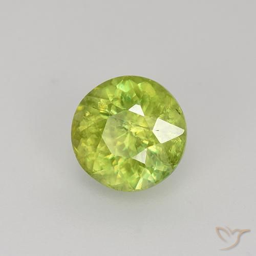Esfena Luz amarela Natural 1.19ct, Redondo, VS-SI
